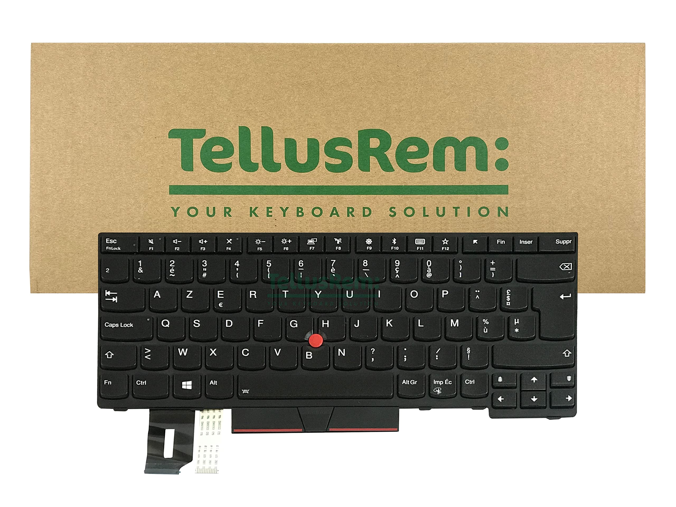 replacement Lenovo T480s black - FR backlit keyboard for Lenovo Thinkpad T480s, T490, E490, L480, L490, L380, L390, L380 Yoga, L390 Yoga, E490, E480