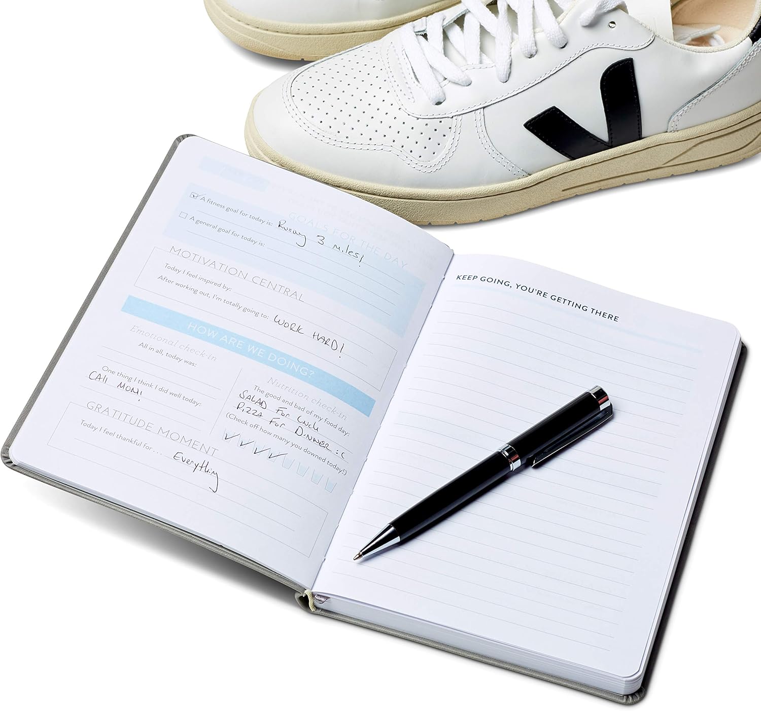 “You Are Strong” Guided Motivating Fitness + Writing Journal | Track Your Goals, Nutrition, Motivation, Emotions & Gratitude | Sturdy Flexible Soft Cover, 6x8": Office Products