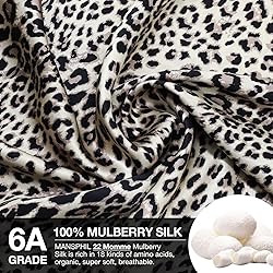 MANSPHIL Leopard Brown Print 100% Silk Pillowcase