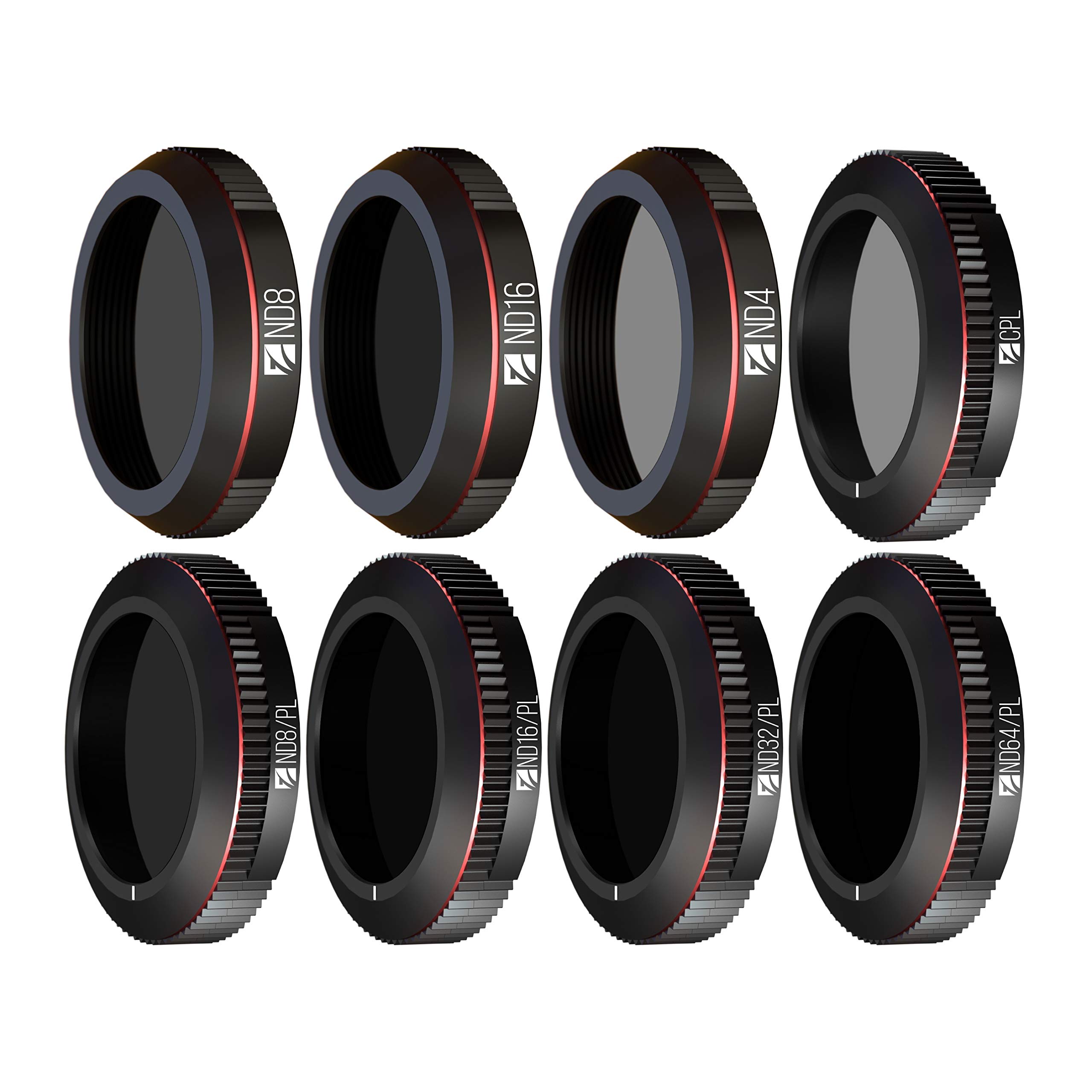 Freewell All Day – 4K Series – 8Pack ND4, ND8, ND16, CPL, ND8/PL, ND16/PL, ND32/PL, ND64/PL Camera Lens Filters Compatible With Mavic 2 Zoom/Mavic 2 Enterprise Drone