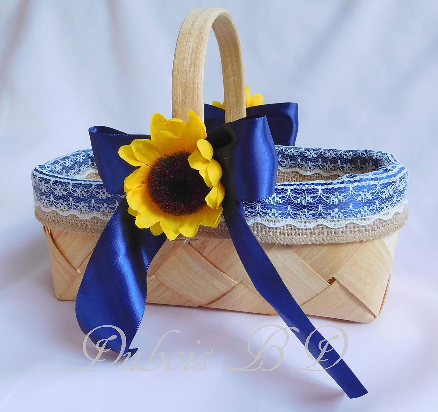 sunflower flower girl basket