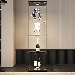 nifoti 4-Shelf LED Lights Glass Display