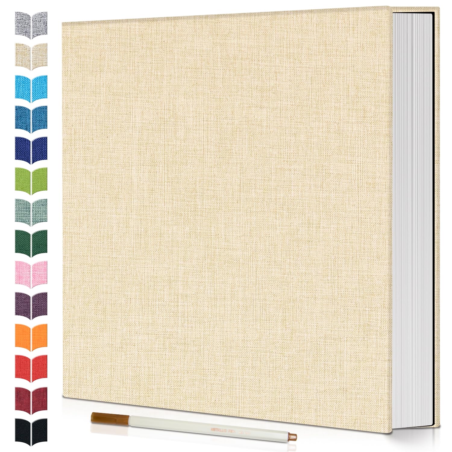 Photo 1 of Artfeel Photo Album Self Adhesive Scrapbook,60 Pages Large Photo Book for 4x6,5x7,8x10 Pictures,DIY Album for Baby Wedding Family Travel Birthday,with Metallic Pen and Scraper