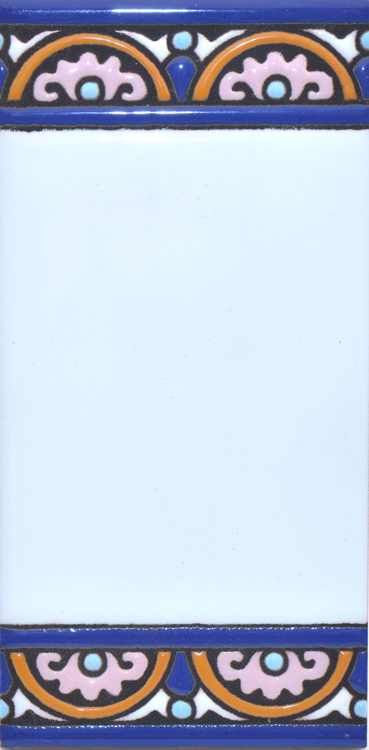 House letters 6 inch. Handpainted house letter tiles for signs, addresses and names. Address numbers for houses. House address numbers and letters. Design ARCO GRANDE 5,86" x 2,91" (BLANK SPACE)