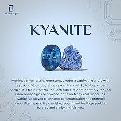 LUSTRE AND LIGHT Round Shape Natural Kyanite Slider