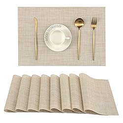 Leetaltree Beige Placemats Set of 8 - Heat