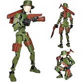 JoriBoBo T13 Soldier Action Figure, Jungle Recon, 5.5-Inch | Fully assembled tactical figure with jungle hat, submachine gun, shotgun and 3 pairs of hands. Ages 8 and up.