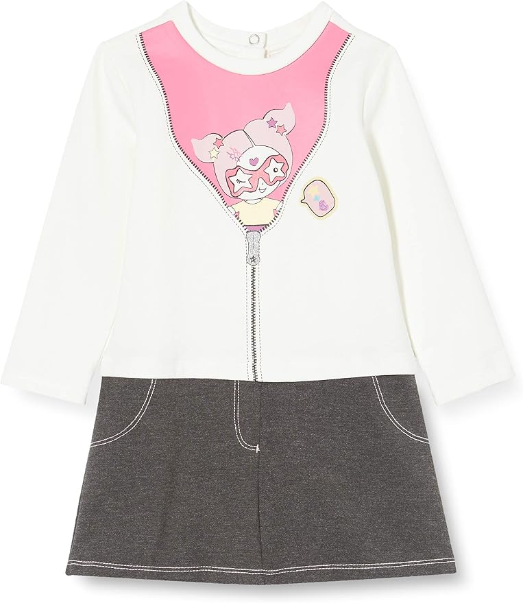 Chicco Mädchenkleid Mit Puffärmeln – Warmes Fleecekleid Für Herbst & Winter