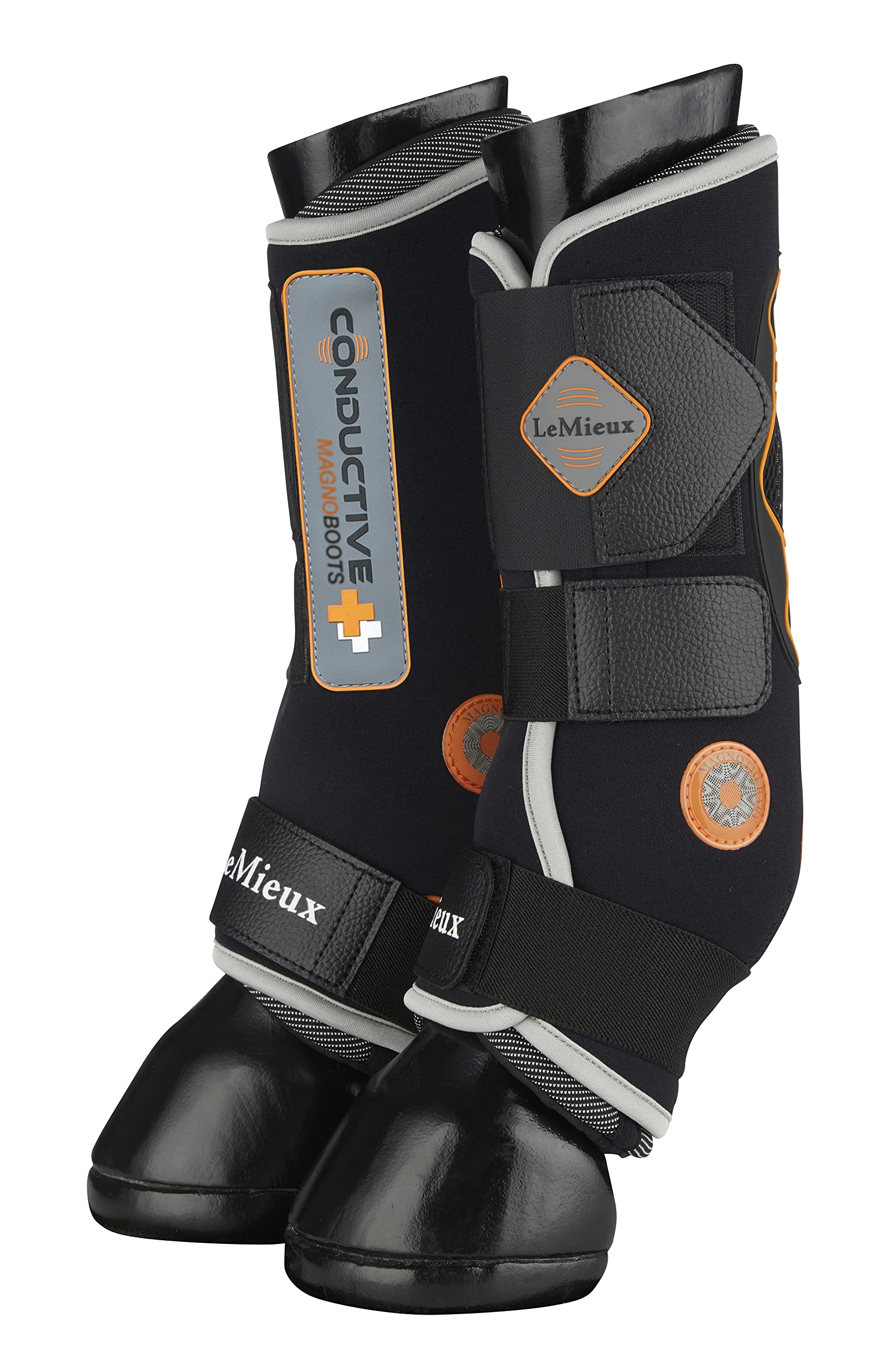 LeMieux Conductive Magno Horse Boots - Magnetic Therapy Conductive Boots Protective Gear and Training Equipment - Equine Boots, Wraps & Accessories (Black/X-Large)