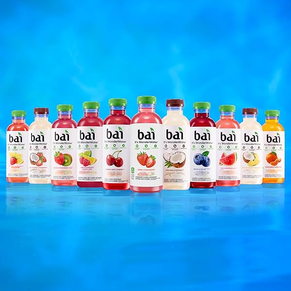 BAI FLAVORS VARIETY PACK, ANTIOXIDANT INFUSED WATER BEVERAGE, WITH VITAMIN C AND NO ARTIFICIAL SWEETENERS, 18 FL OZ BOTTLES, 12 PACK