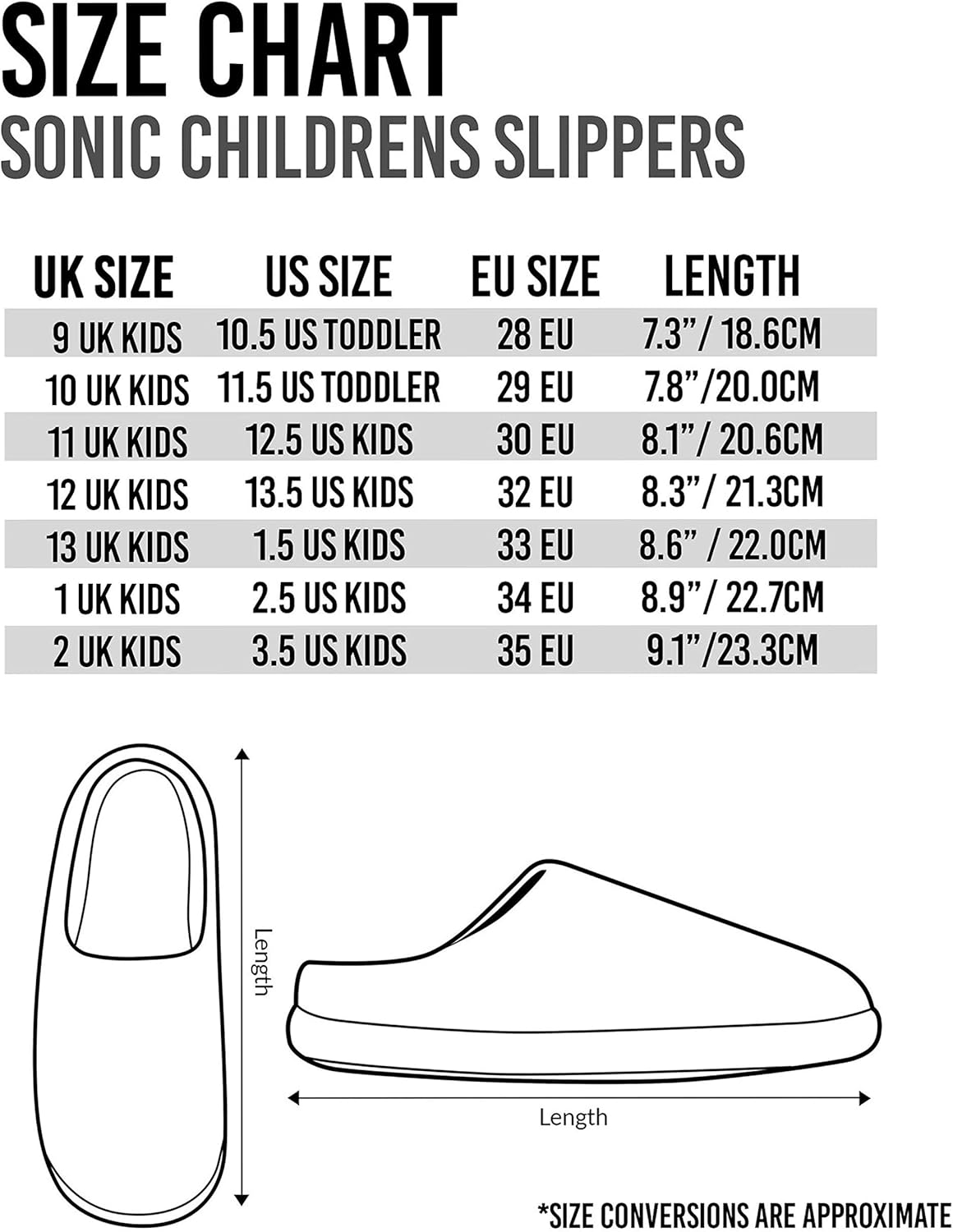 kids eu size to us