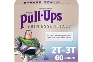 Pull-Ups Boys' Skin Essentials Potty Training Pants, Training Underwear, 2T-3T (16-34 lbs), 60 Ct