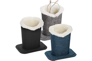 ZOOFOX 3 Pack Plush Lined Eyeglass Holder, Fabric Glasses Stand for Desks, Nightstands