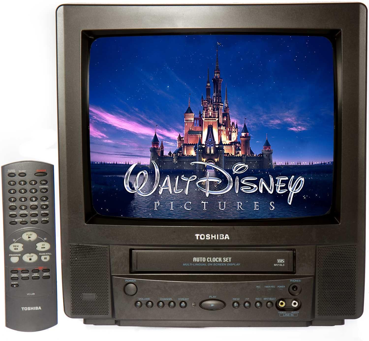 Toshiba Mv13l3 13 Tv Vcr Combo 12 Disney Vhs Movies Amazon Co Uk Tv