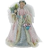 14" Pink & Blue Cloud Coastal Angel Christmas Tree Topper or Table Top 514410