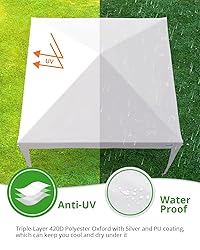 Quictent Easy Pop up Canopy Tent 10'x10' with