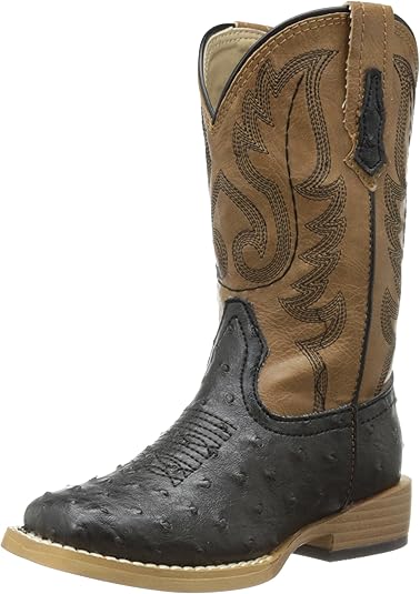 botas cuadradas de avestruz