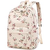 School Backpack for Teen Girls Women Laptop Backpack College Bookbags Middle School Travel Work Commuter Back Pack(Corduroy flower)