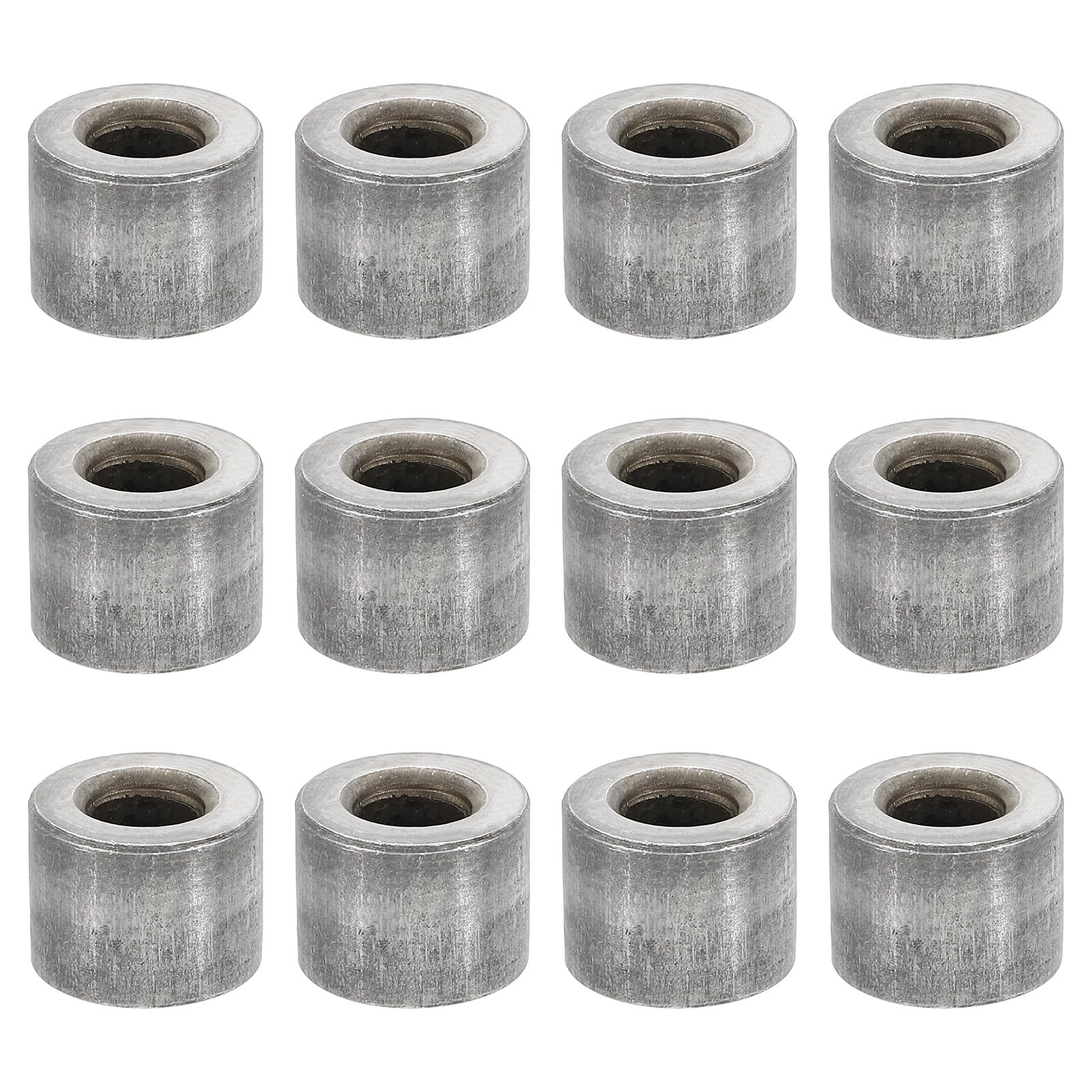 PATIKIL M6 Steel Spacers, 12 Pcs Metal Spacers Steel 6.2mm ID x 14mm OD x 11mm L Carbon Steel Spacer Screw Standoff Round for 1/4in or M6 Screw Bolts