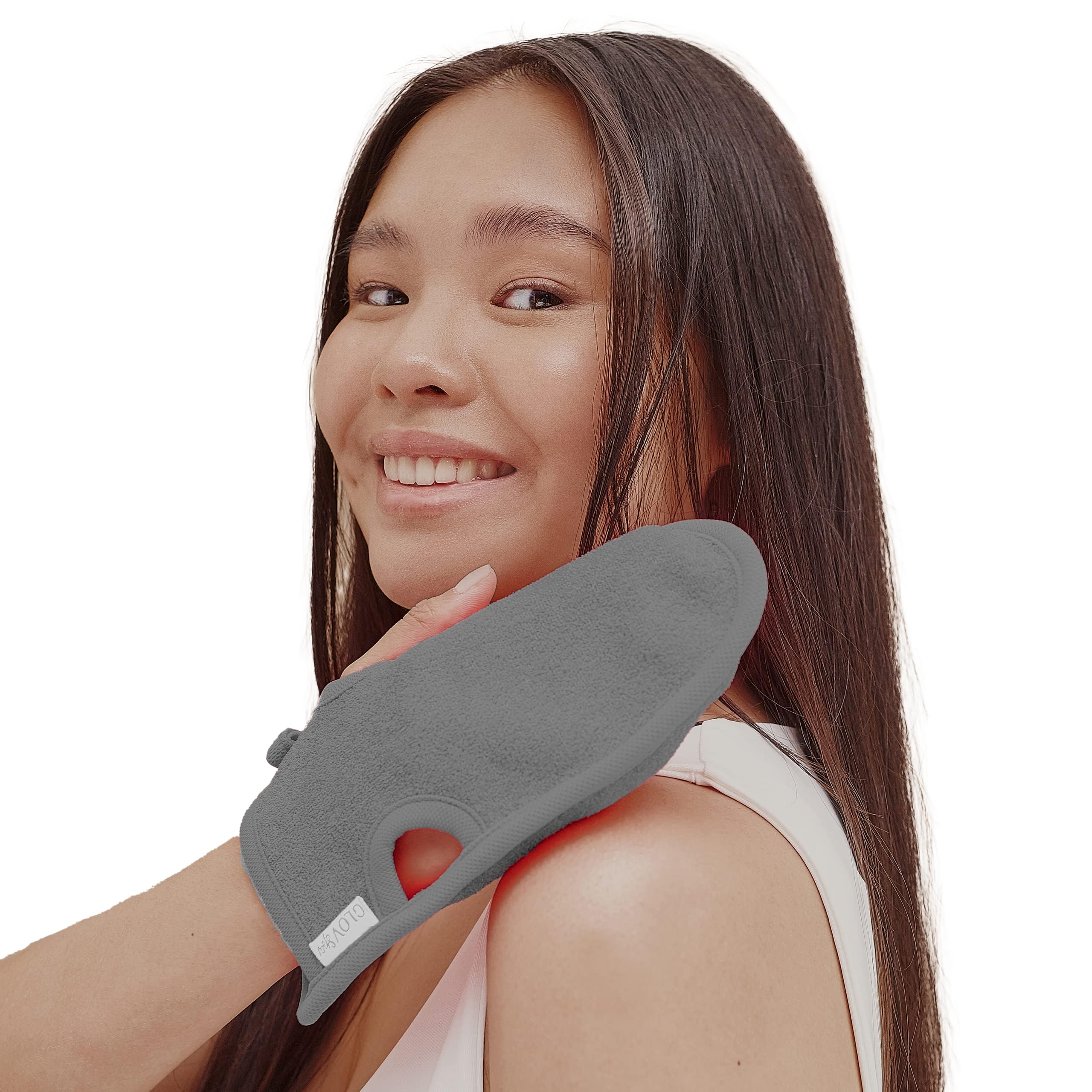 Glov Body Exfoliator Mitt Shower Glove Body Exfoliator Mitt Natural Bamboo Fiber Dead Skin Remover Hypoallergenic Reusable Massage Smooth Shower and Bath Enhances Skin Glow