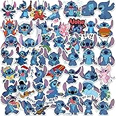 Cute Stitch Stickers,50Pcs Cartoon Cute Waterproof Vinyl Sticker for Water Bottle Luggage Bike Car Decals Gift for Kids Teens Adults Stickers,Toddlers