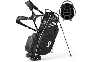 ANNCORD Golf Stand Bag 14 Way Top Dividers Full-Length with Stand, 8 Pockets, Cooler Pouch, Waterproof Golf Bag for Men, Dual Strap, Rain Hood