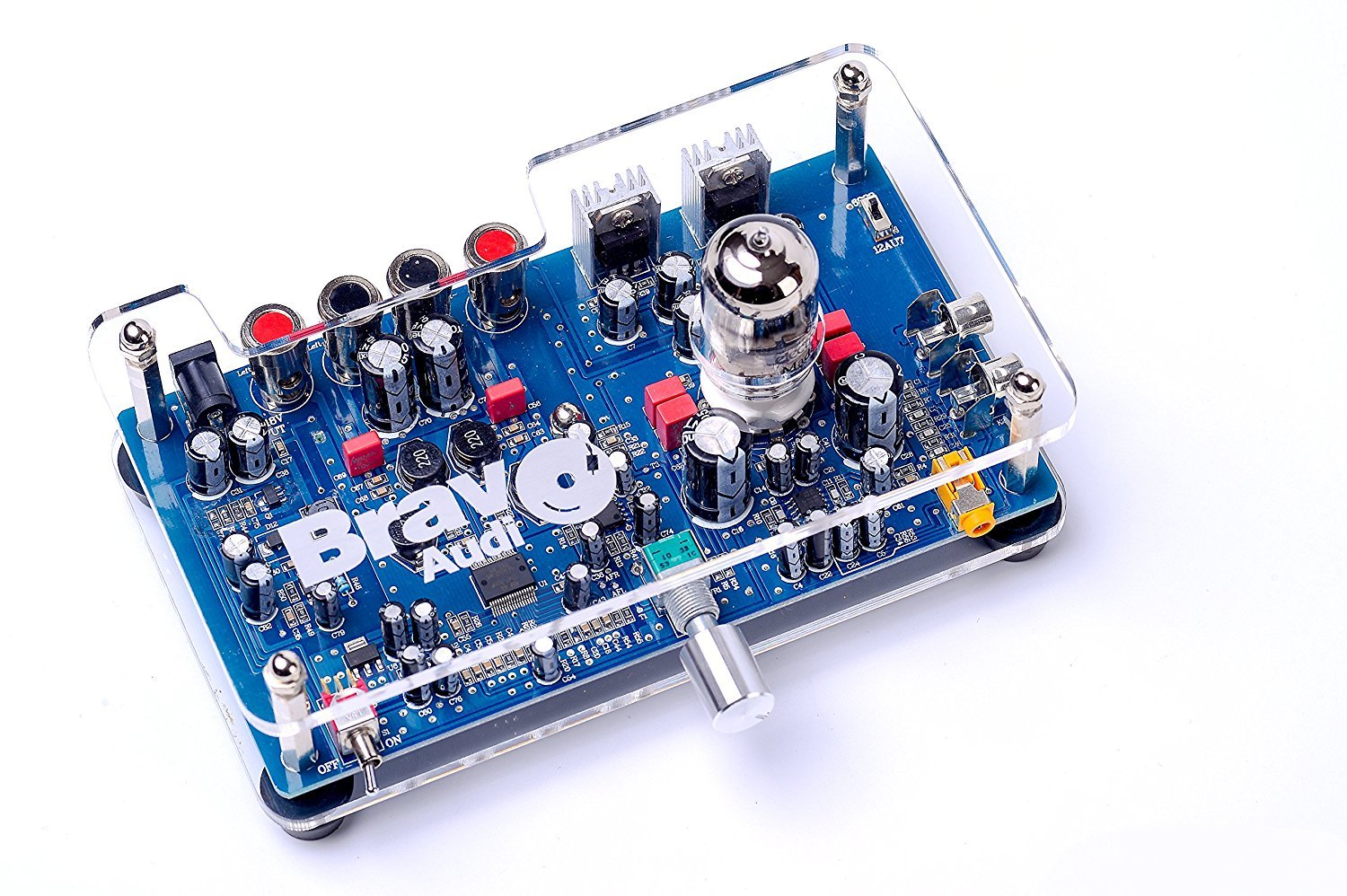 Bravo Audio SP1 Class D 12AU7 Hybrid Tube Stereo Speaker Amplifier