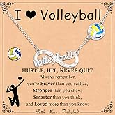 Miss Chipmunk Valentines Day Gifts for Her- Softball/Football/Volleyball/Soccer/Basketball Necklace for Girls,Sports Accessories Jewelry Gifts for Teen Girls Players Fan Coach Team