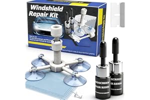 Zupooko Windshield Repair Kit, Windshield Crack Repair Kit,2 Pcs Car Glass Repair Kit Quick Fix for Chips & Cracks, Windshield Chip Repair Kit, Automotive Nano Fluid(Transparent Liquid)