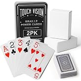 BozenTek 2PK Braille Playing Cards for The Visually Impaired - Best Gifts for Blind Adults, Braille Poker for Learn Braille, Perfect for Games and Family