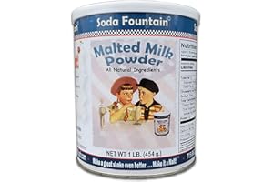 Soda Fountain Malted Milk Powder 1 lb. Canister - Malt Powder for Ice Cream and Baking