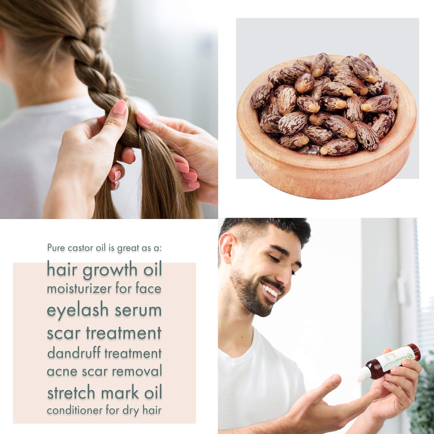 rizinusol kaltgepresst castor oil haarwachstum premium nature rizinus ol fur body haare wimpern augenbrauen hair growth wimpernserum