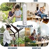 Thermometer World Accurate Room Thermometer Grey Wall Mount Indoor Outdoor view 7