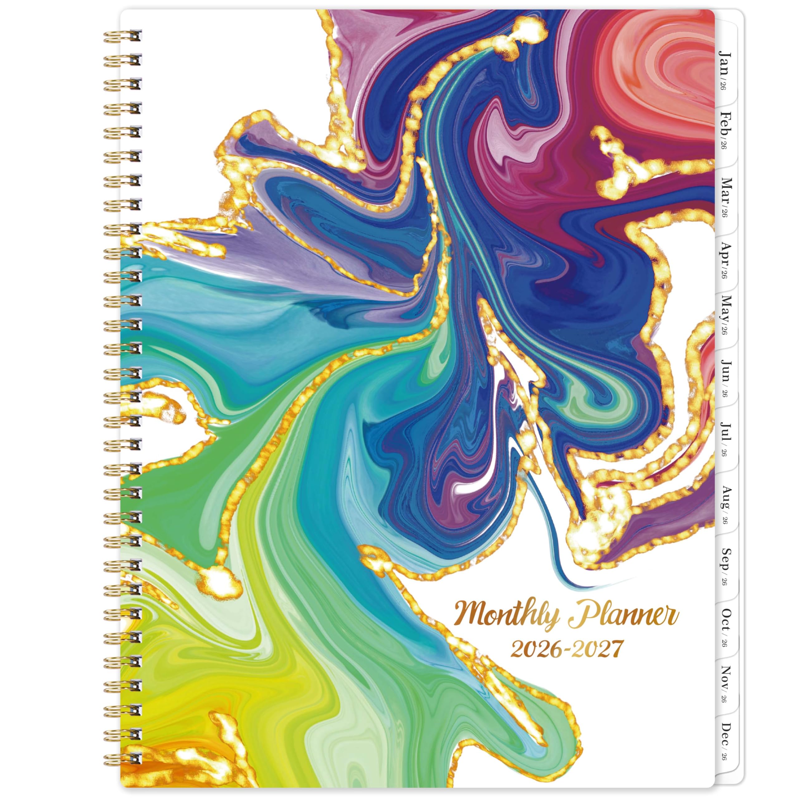 Photo 1 of 2026-2027 Monthly Planner/Calendar - 2 Year Monthly Planner/Calendar 2026-2027, 9" x 11", Jan. 2026 - Dec. 2027, Tabs, Back Pocket, Holidays - Boost Your Productivity