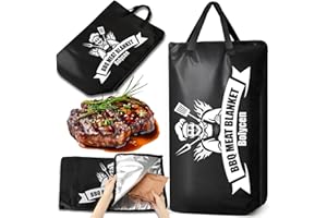 BOLYCEN Upgraded BBQ Blanket for Resting Meat,Smoker Accessories Brisket Blanket, Insulated Meat Resting Bag with Wide Mouth for Steaks/Pork Shoulders/Turkeys, BBQ Accessories Grilling Gifts for Men (23inch)