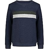 IZOD boys Long Sleeve Fleece Crewneck Pullover Sweatshirt