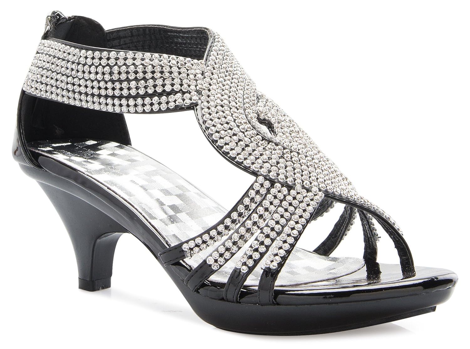 black dress sandals low heel