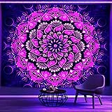 Psyhilar Blacklight Mandala Tapestry Wall