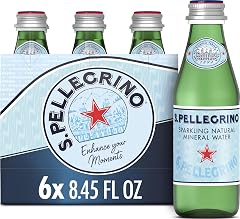 S.Pellegrino Sparkling Mineral Water, 8.45 Oz Glass Bottle | Natural sparkling mineral water; 8.45 fl oz glass bottle