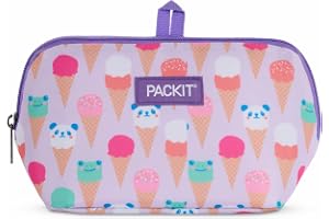 PackIt Freezable Snack Bag, Ice Cream Critters, Built with EcoFreeze Technology, Foldable, Reusable, Zip Closure, Designed For Keeping Snacks Fresh On the Go, and Adults of all Ages