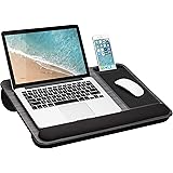 LapGear Home Office Pro Lap Desk with Wrist Rest, Mouse Pad, and Phone Holder - Fits Up to 15.6 Inch Laptops - Gray…