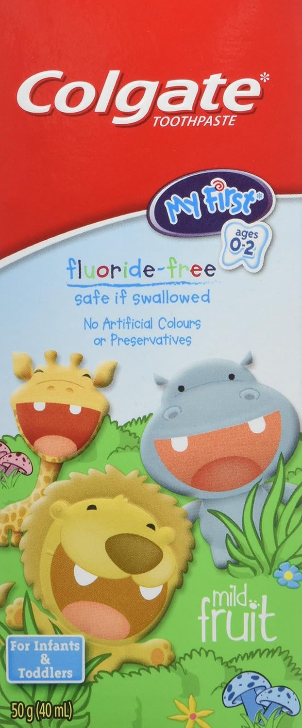 Colgate My First Infant & Toddler FluorideFree Toothpaste, Mild Fruit, Age 02, 40 mL Amazon
