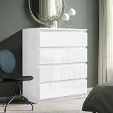 Blisswood High Gloss Bedroom Furniture Set 2 Door Wardrobe & Drawers view 7