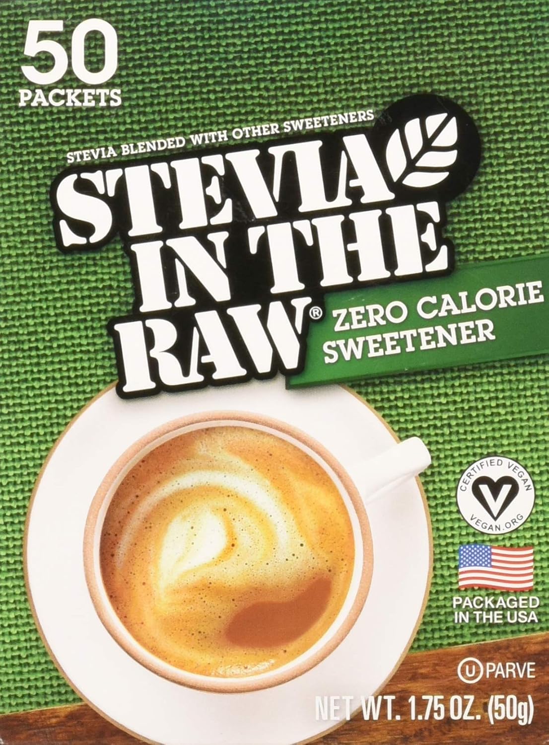 Stevia In The Raw 50 Count Box , 1.75 ounce Health