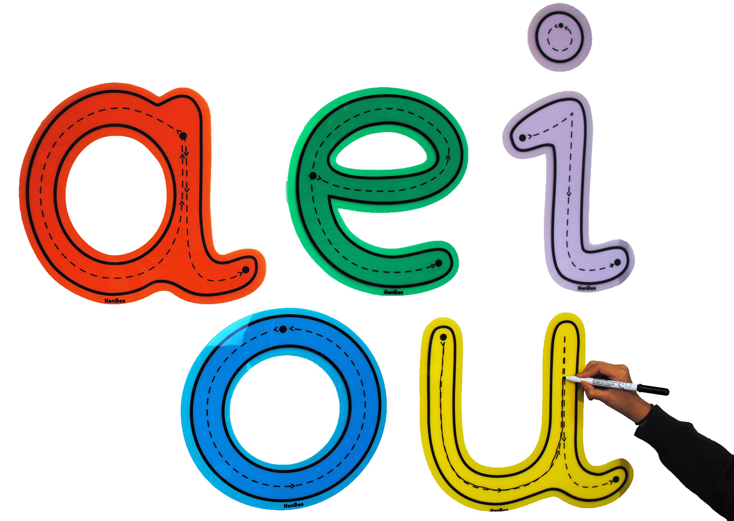 HenBea 917 "Vowels" Transparent Stencil (6-Piece)