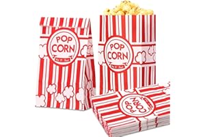 WSICSE 58 Pcs Popcorn Bags, 2 Oz Paper Popcorn Bags Individual Servings Bulk for Popcorn Machine Movie Nights Halloween Party Kitchen Supplies