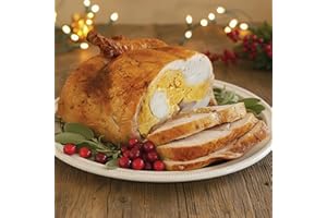 LOUISIANA CRAWFISH CO Turducken 15 lb w/ Choice of Stuffing. Frozen, Pre-Seasoned & Ready to Cook Holiday Feast for 15-20. Whole Turkey Stuffed w/ Boneless Duck, Chicken & Dressing. Gourmet Turducken Meat Poultry Roast (15 lb, Traditional Cornbread)