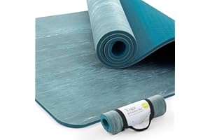 UMINEUX Extra Thick Yoga Mat, 2/5 Inch (10MM), Natural Rubber and TPE Non Slip Yoga Mats with Strap for Women Men, Eco Friendly Exercise Mat for Yoga, Pilates and Home Workout