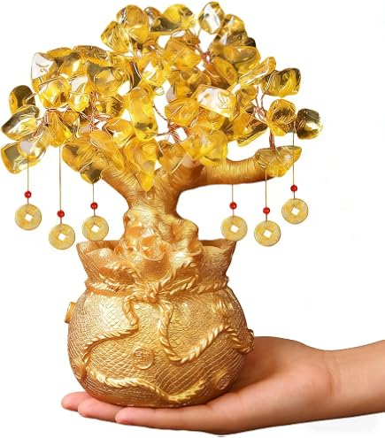 Amazon.com: Chiorgone Citrine Crystal Money Tree – Feng Shui