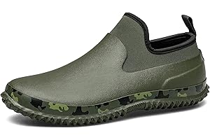 TENGTA Unisex Waterproof Garden Mud Shoes Mens Rubber Gardening Rain Boots for Women Car Wash Footwear